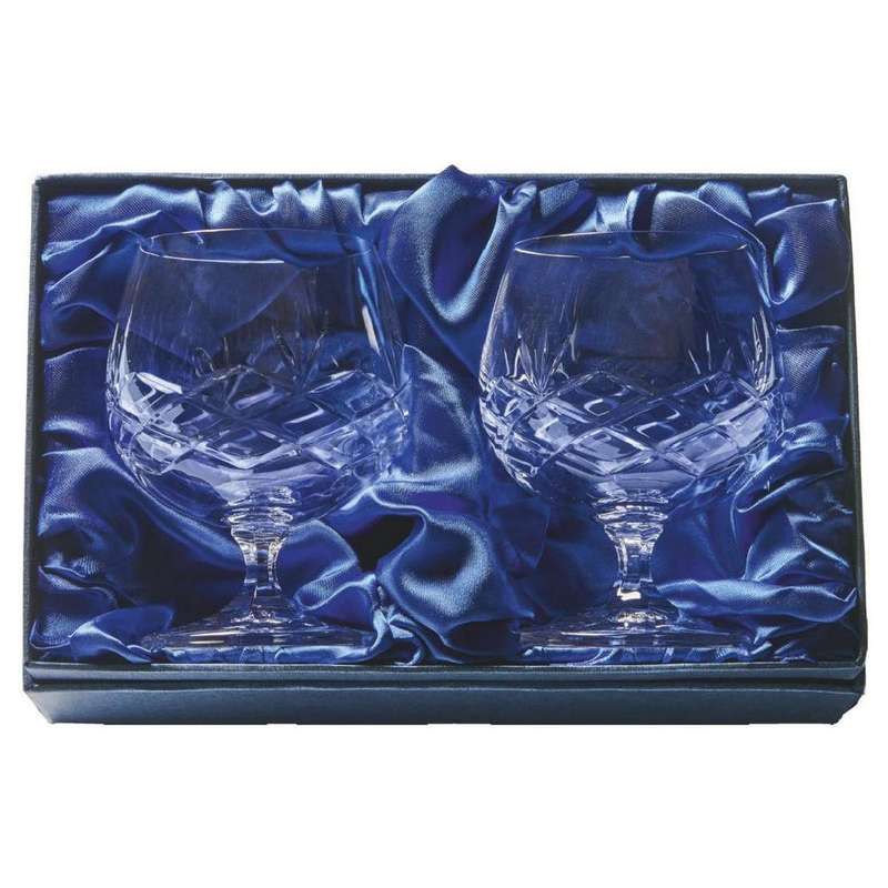 Two Crystal Brandy Balloons (In Presentation Case) – Clear