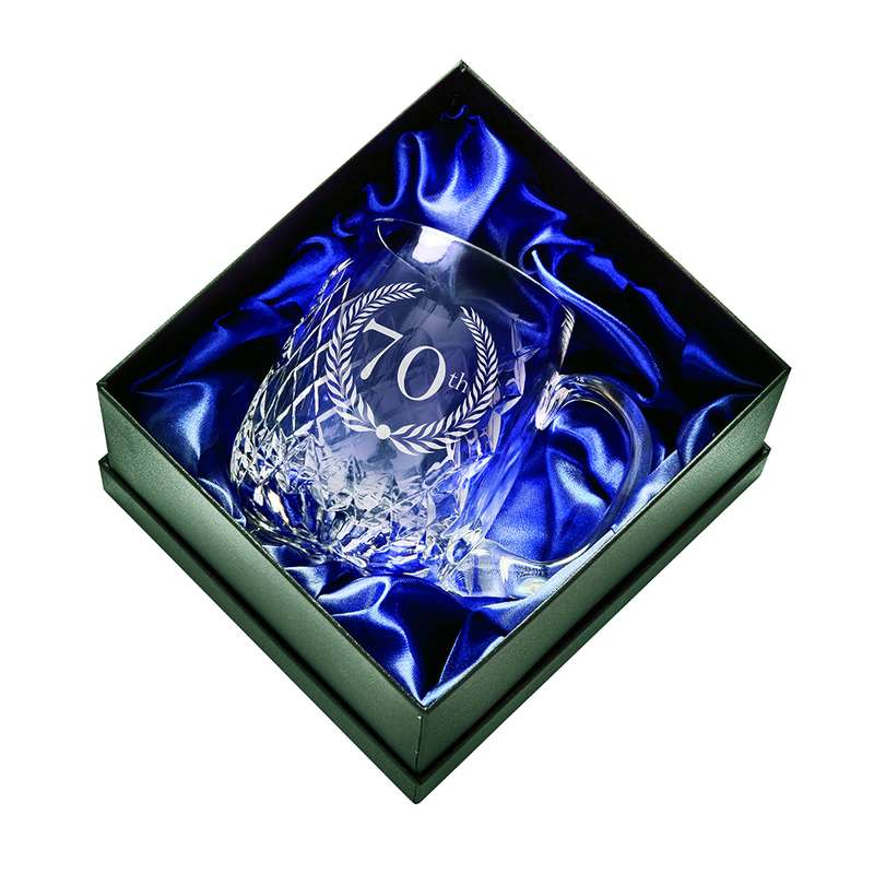 1pt Round Tankard with Engravable Panel & Case – Clear