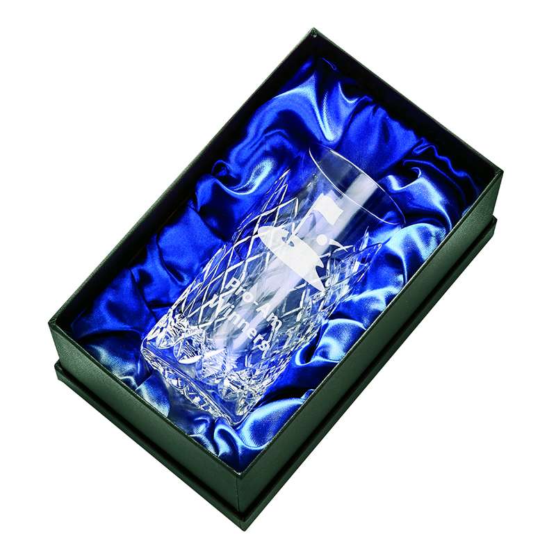 Highball Glass with Engravable Panel + Case – Clear