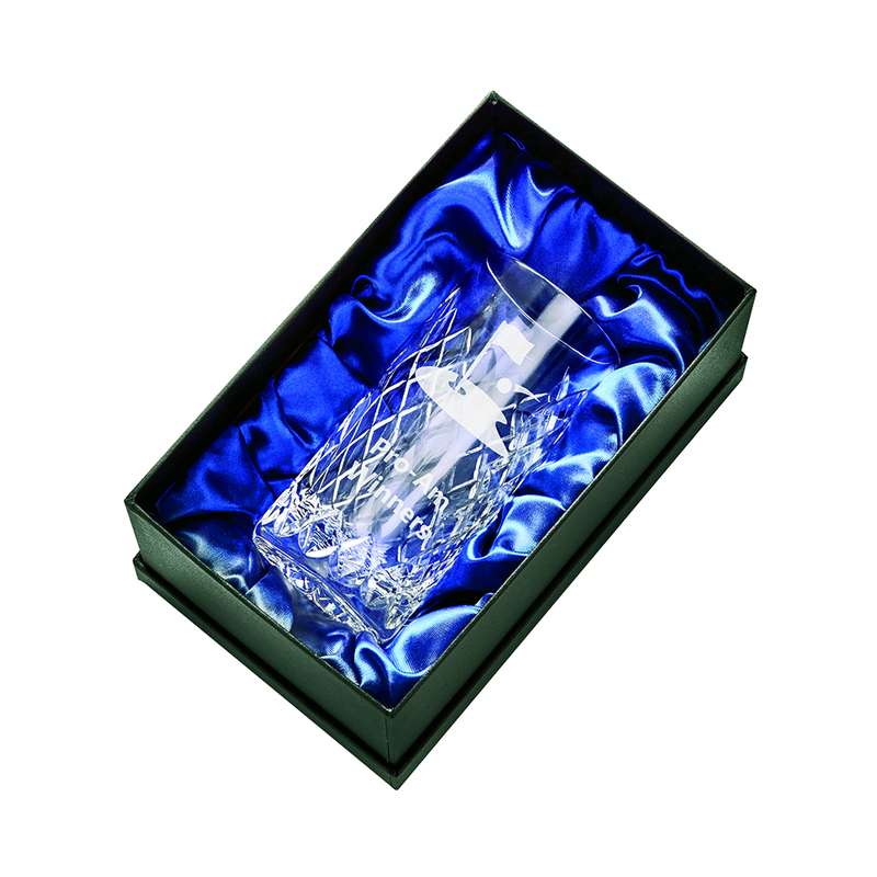 Highball Glass with Engravable Panel + Case – Clear