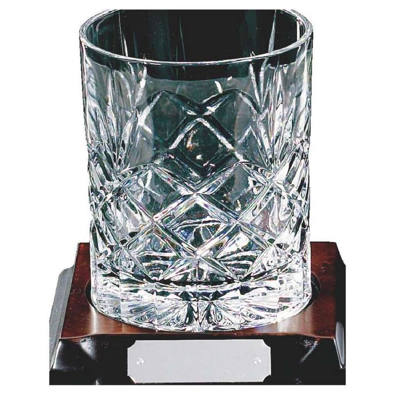 Crystal Spirit Glass on Wood Stand – Clear