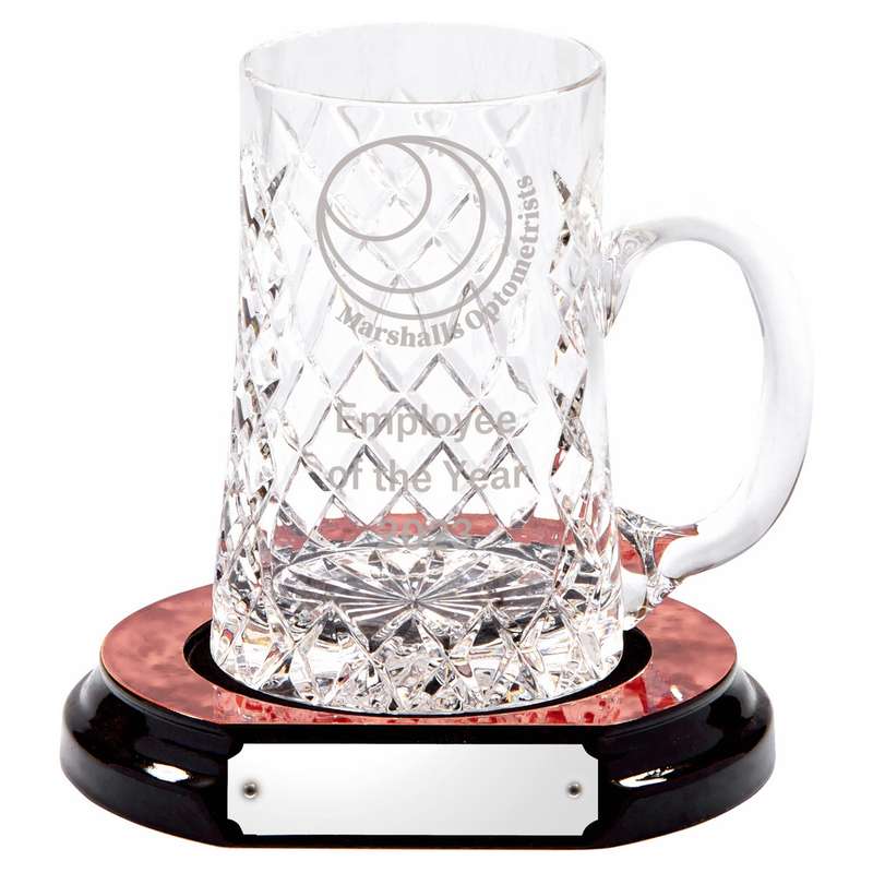 Crystal 1pt Tankard with Panel (TANKARD ONLY) – Clear
