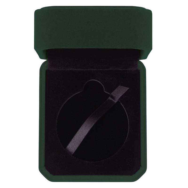 Aspire Velvet Medal Box Green