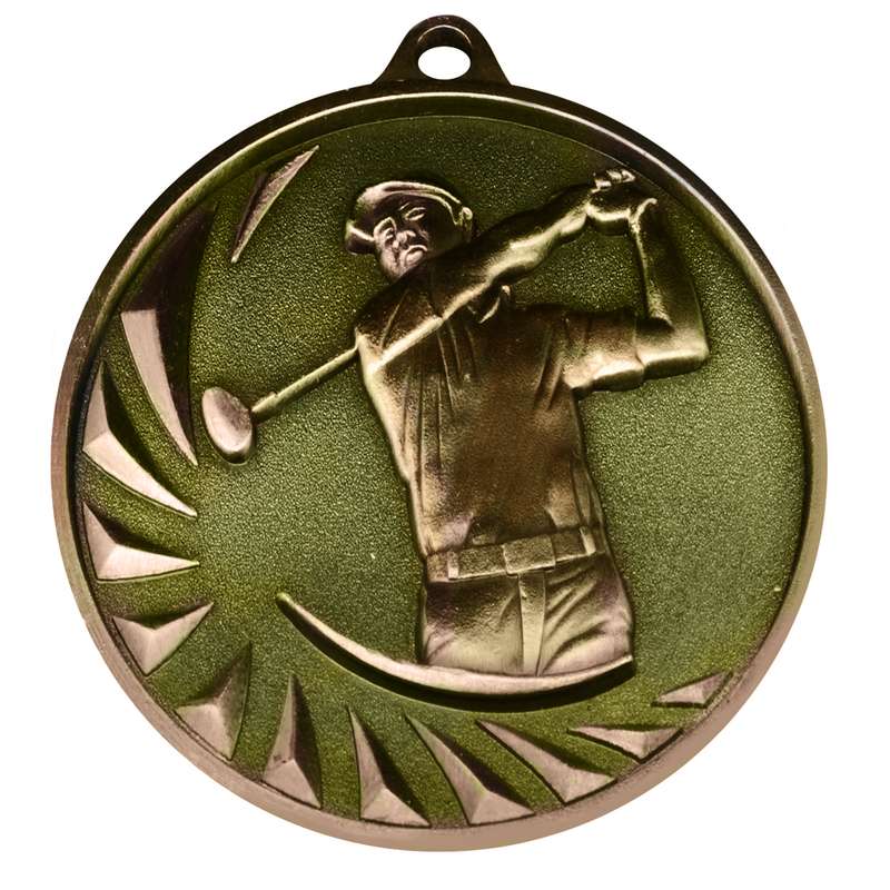 Gold 70mm Male Golf Medal – Bronze