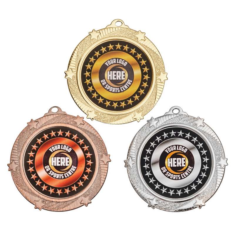 70mm Gold Star Edged Medal – Bronze