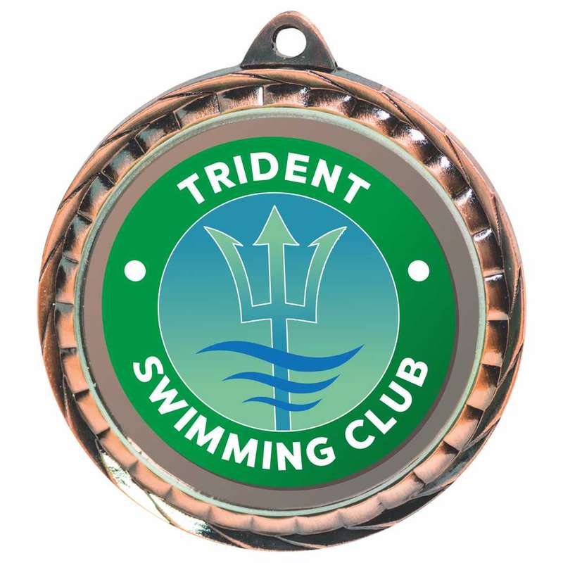 60mm Customised Medal (Gold / Silver / Bronze) PLEASE EMAIL PRINTING INSTRUCTIONS - Bronze