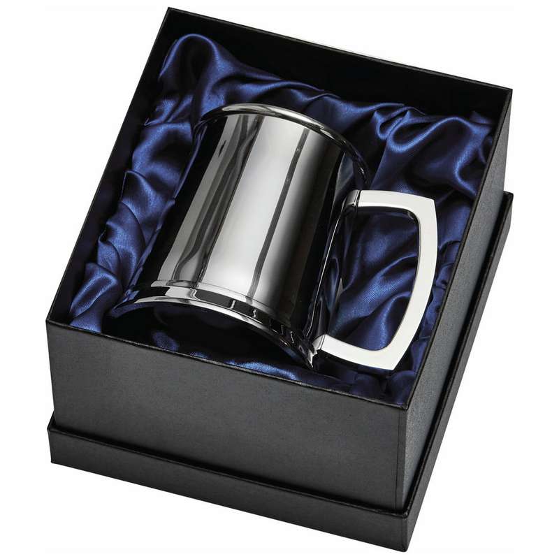 1 Pint Stainless Steel Tankard in Presentation Case – Silver
