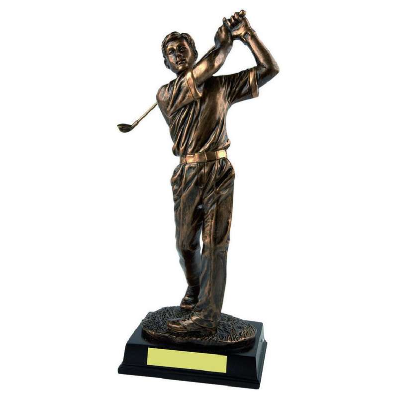 Antique Gold Resin Male Golfer – Ant Gold