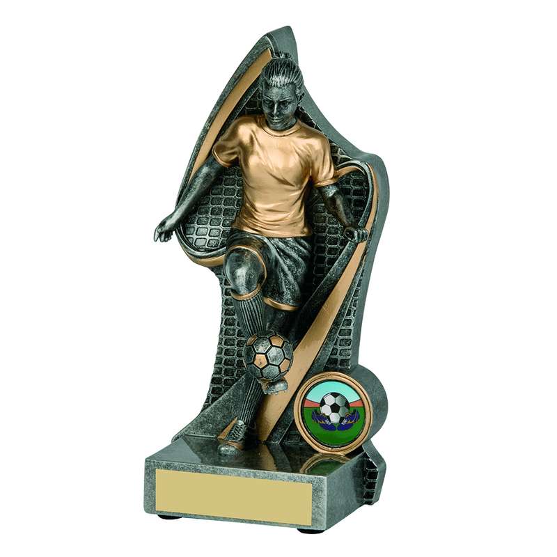 15cm Antique Silver Footballer (F) – Ant Silver