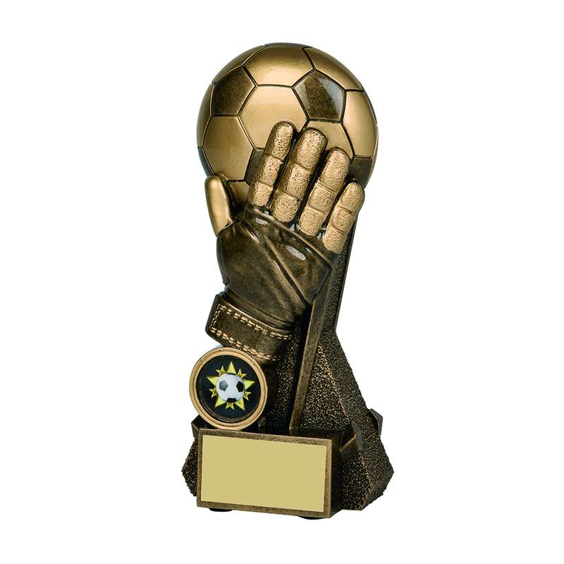 18cm Antique Gold Goalkeeper Glove/Ball – Ant Gold