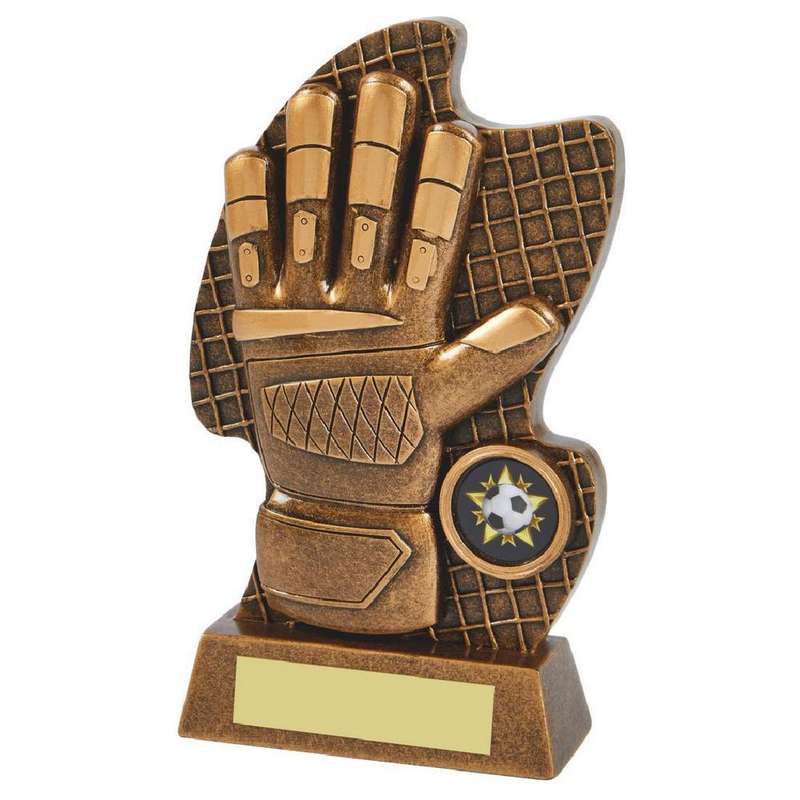 Resin Goalkeeper Glove Trophy – Ant Gold