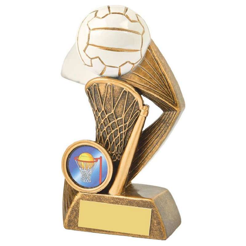 Antique Gold/White Netball Action Resin – Ant Gold