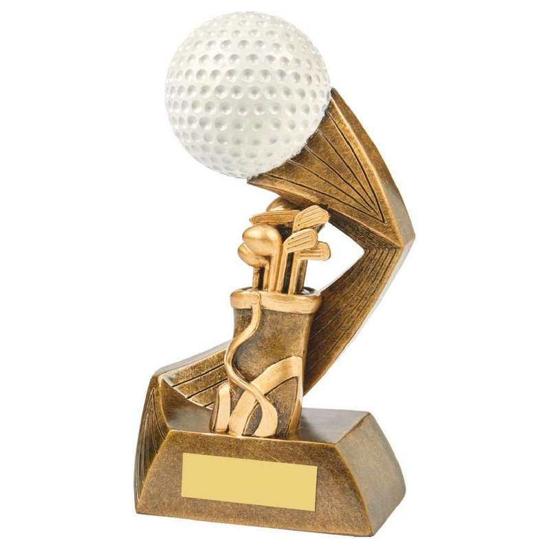 Antique Gold/White Golf Bag/Ball Resin – Ant Gold