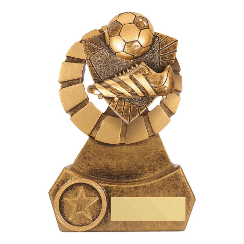 Antique Gold Resin Football Boot & Ball Award – Ant Gold