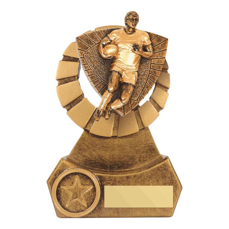 Antique Gold Resin Male Rugby Player Award – Ant Gold
