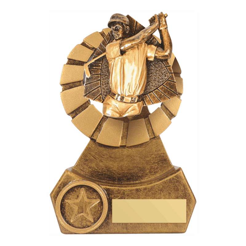 Antique Gold Resin Golf Male Award – Ant Gold