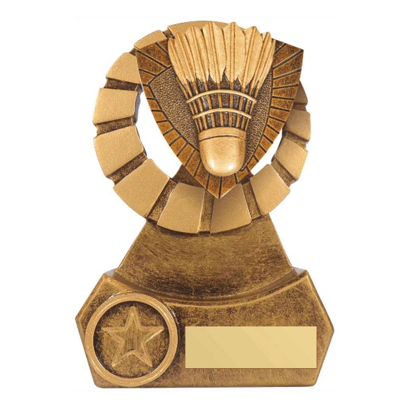 Antique Gold Resin Badminton Award – Ant Gold