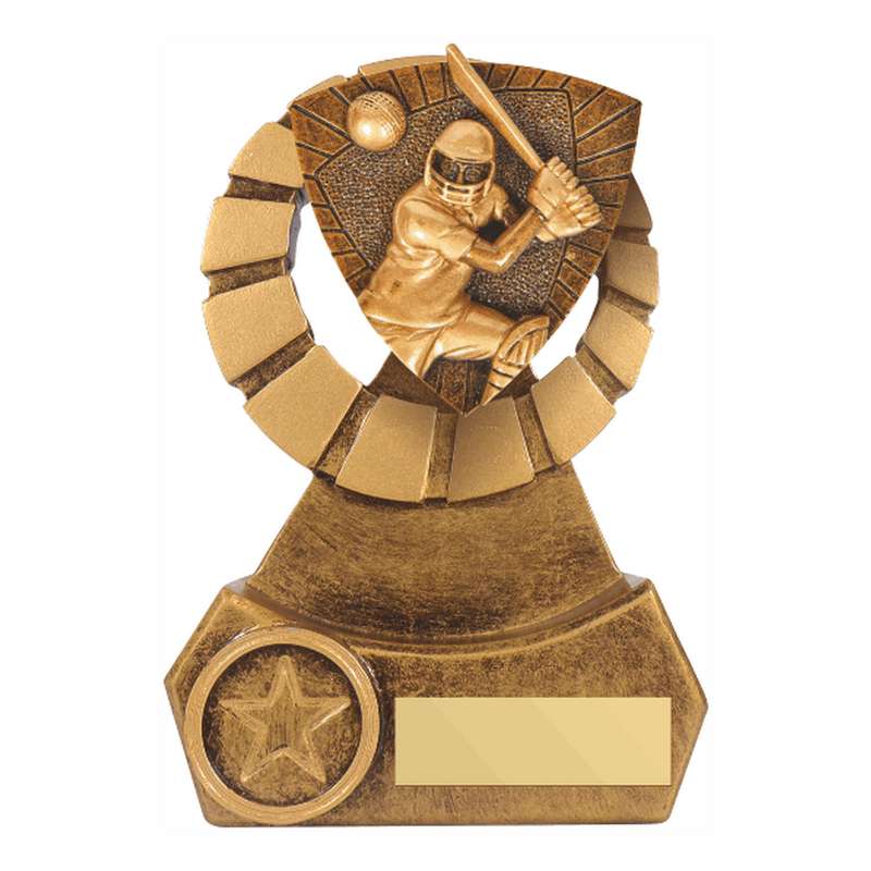 Antique Gold Resin Cricket Batsman Award – Ant Gold