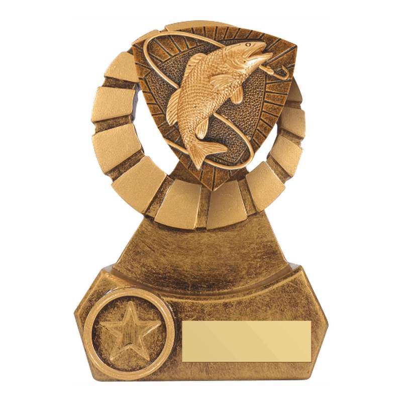 Antique Gold Resin Fishing Award – Ant Gold