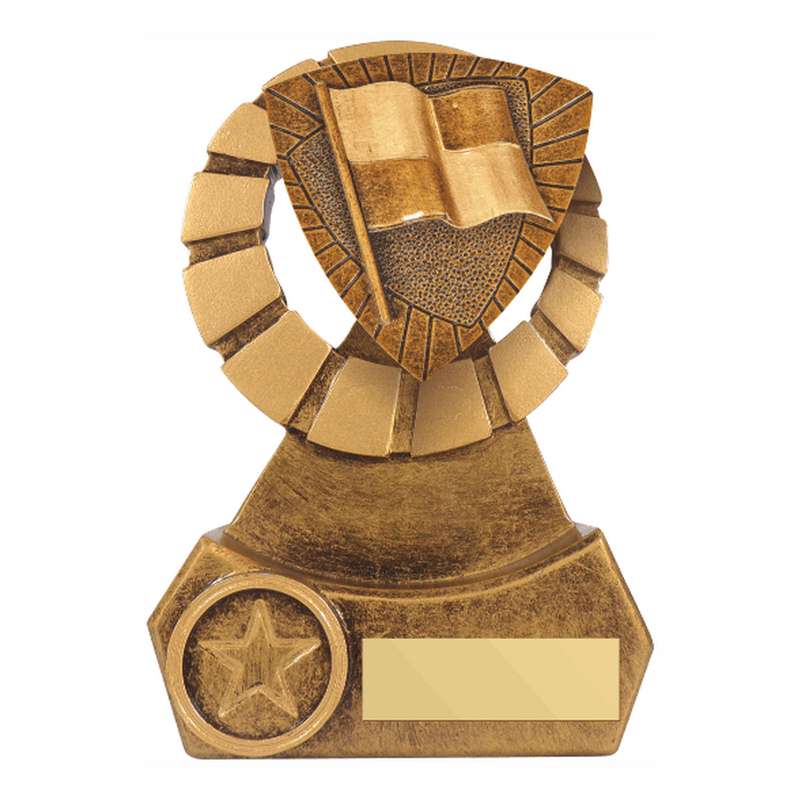 Antique Gold Resin Official Flag Award – Ant Gold