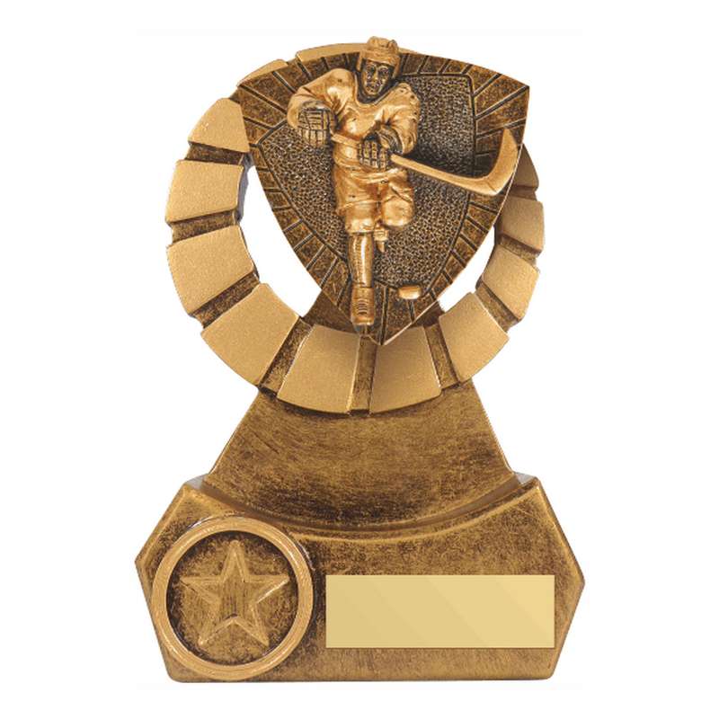 Antique Gold Resin Ice Hockey Award – Ant Gold