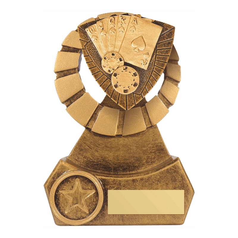 Antique Gold Resin Poker Award – Ant Gold