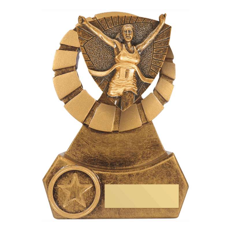 Antique Gold Resin Female Runner Award – Ant Gold