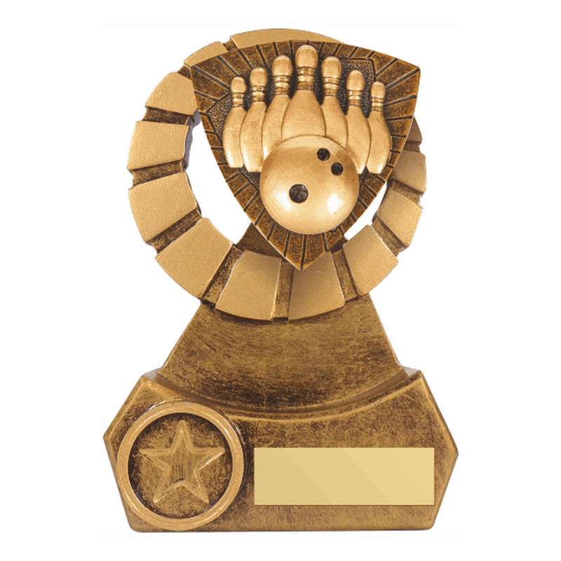 Antique Gold Resin Ten Pin Award – Ant Gold