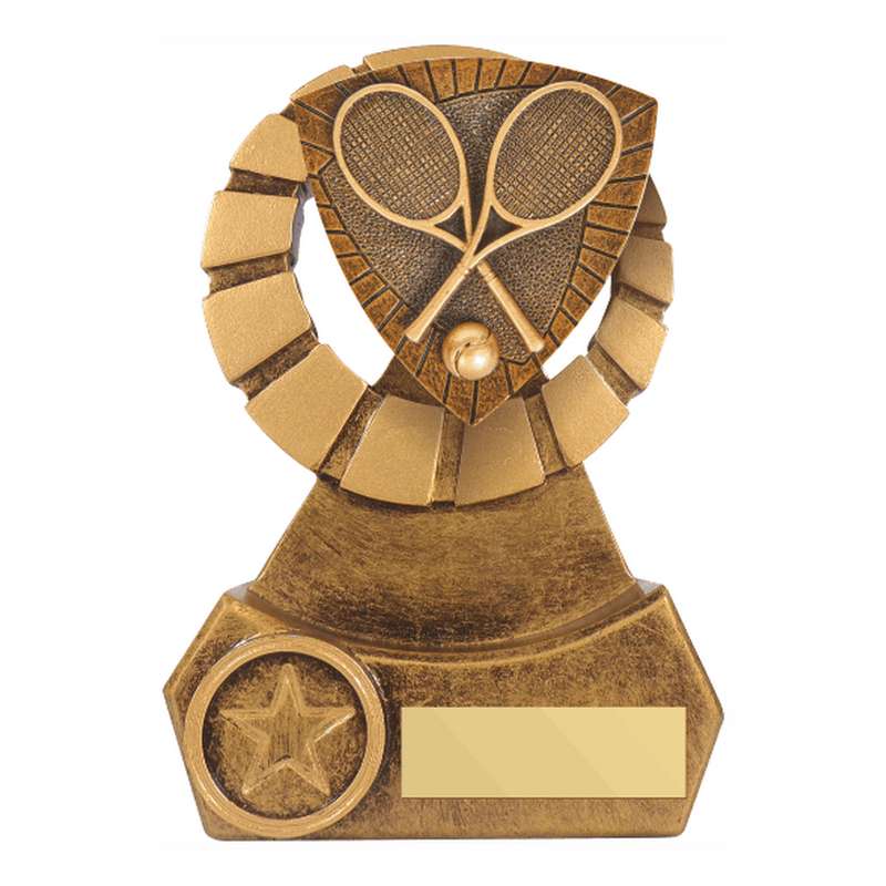 Antique Gold Resin Tennis Award – Ant Gold