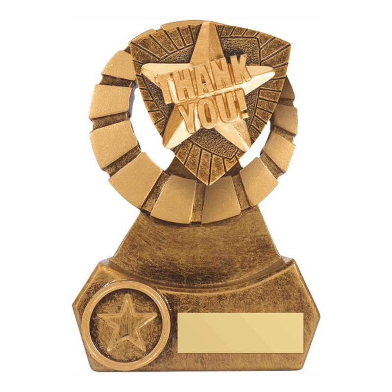 Antique Gold Resin Thank You Award – Ant Gold
