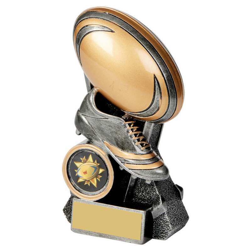 Antique Silver/Gold Rugby Ball/Boot – Ant Silver