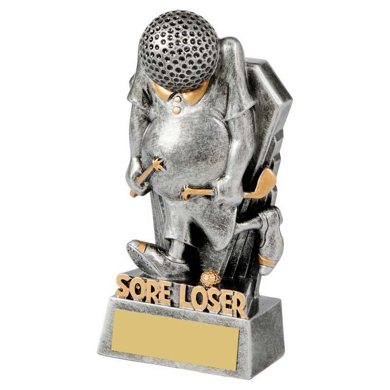 Antique Silver Golf Ball Head – SORE LOSER – Ant Silver