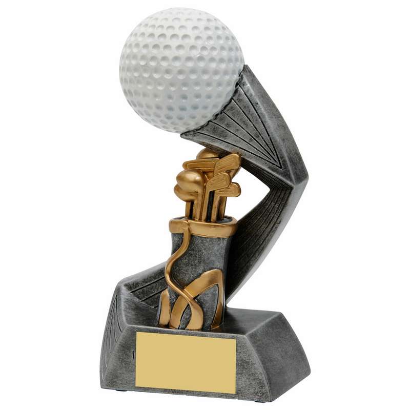Antique Silver Resin Golf Ball/Bag Award – Ant Silver
