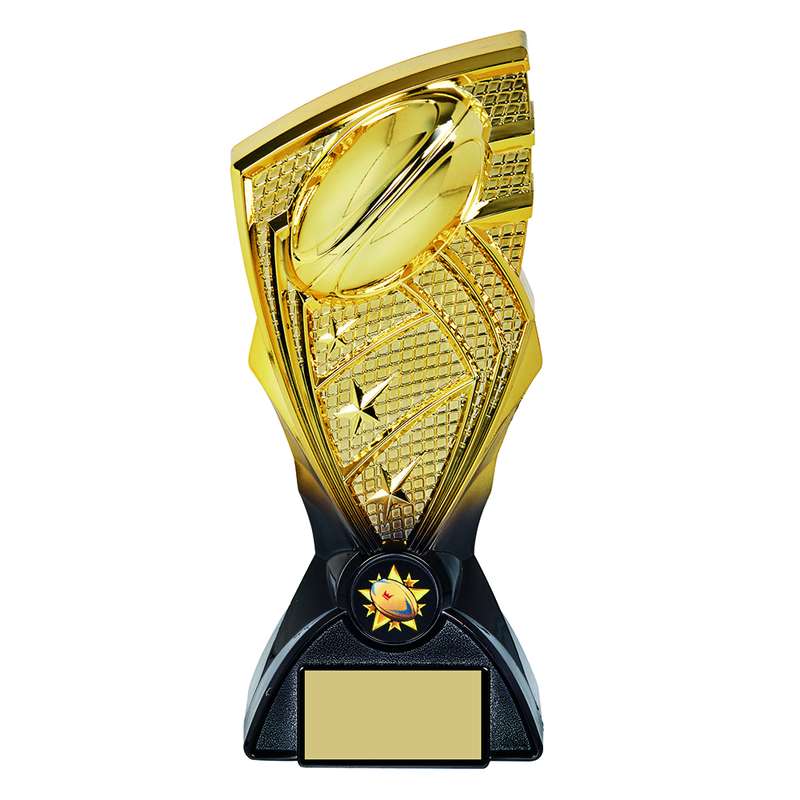 17cm Gold/Black RUGBY Shard – Gold/Black