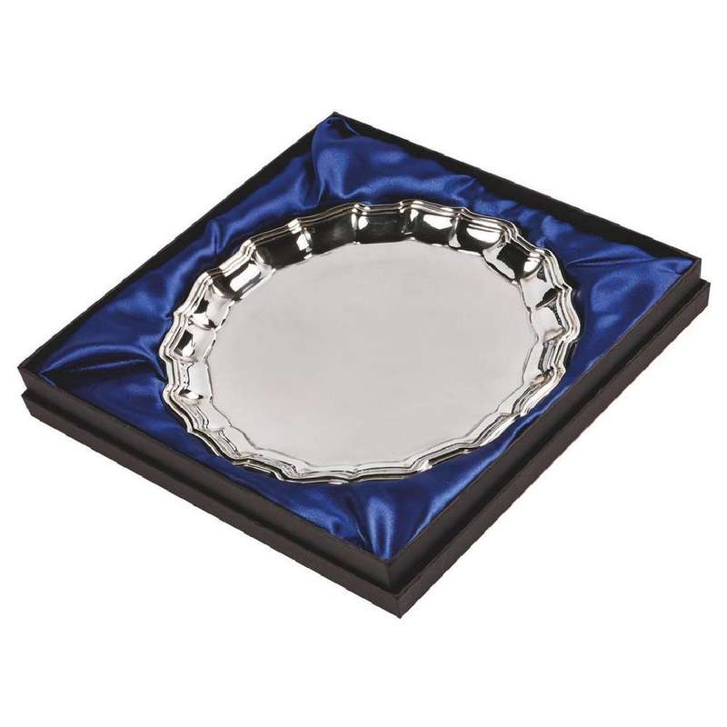 Nickel Plated Salver (In Presentation Case) – Silver