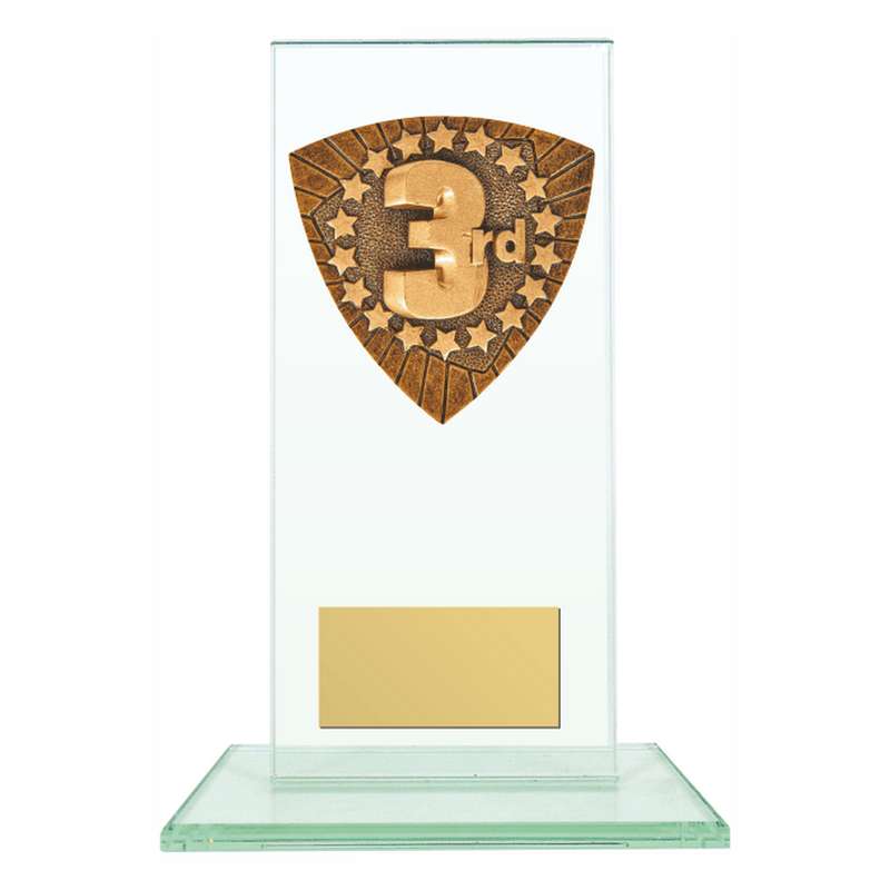 Jade Glass Stand with Resin 3rd Trim – Clear