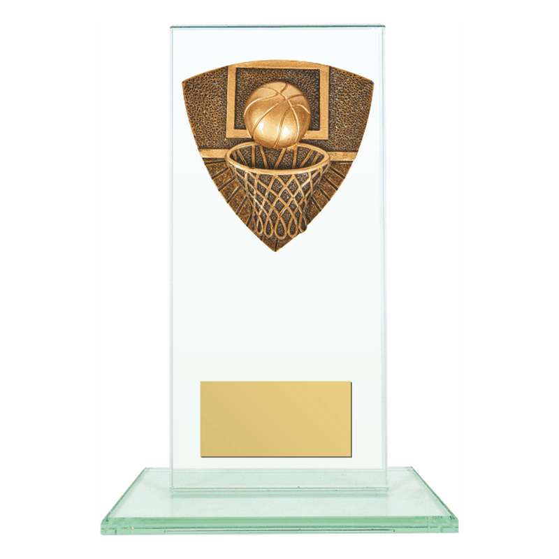 Jade Glass Stand with Resin Basketball Trim – Clear