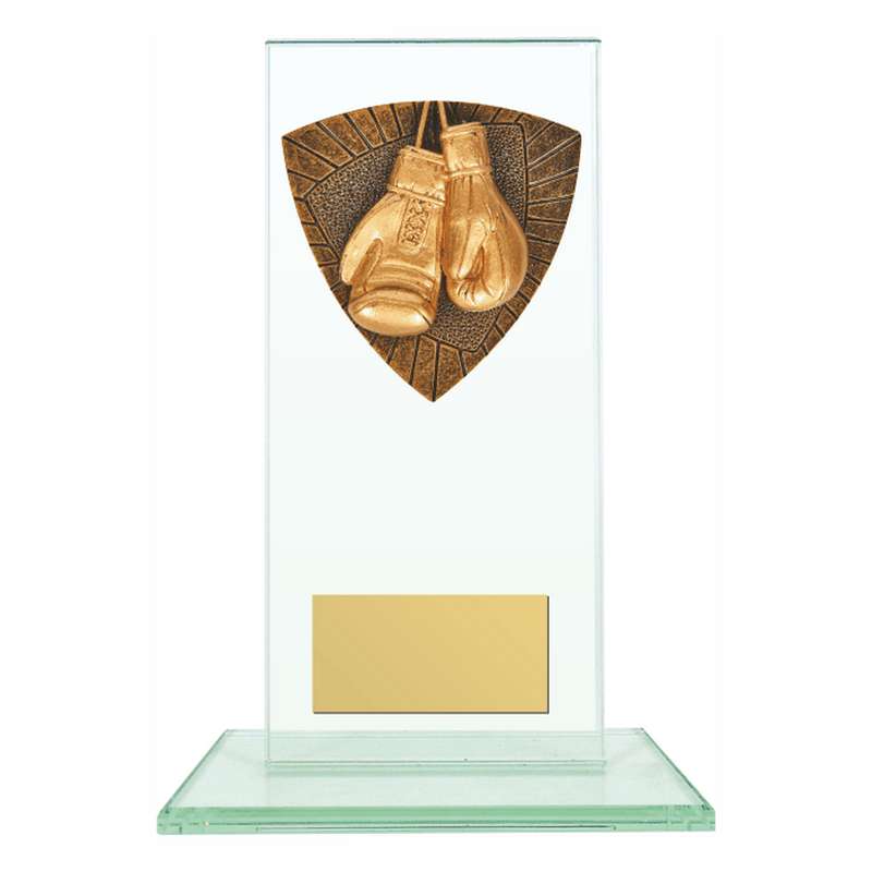 Jade Glass Stand with Resin Boxing Trim – Clear