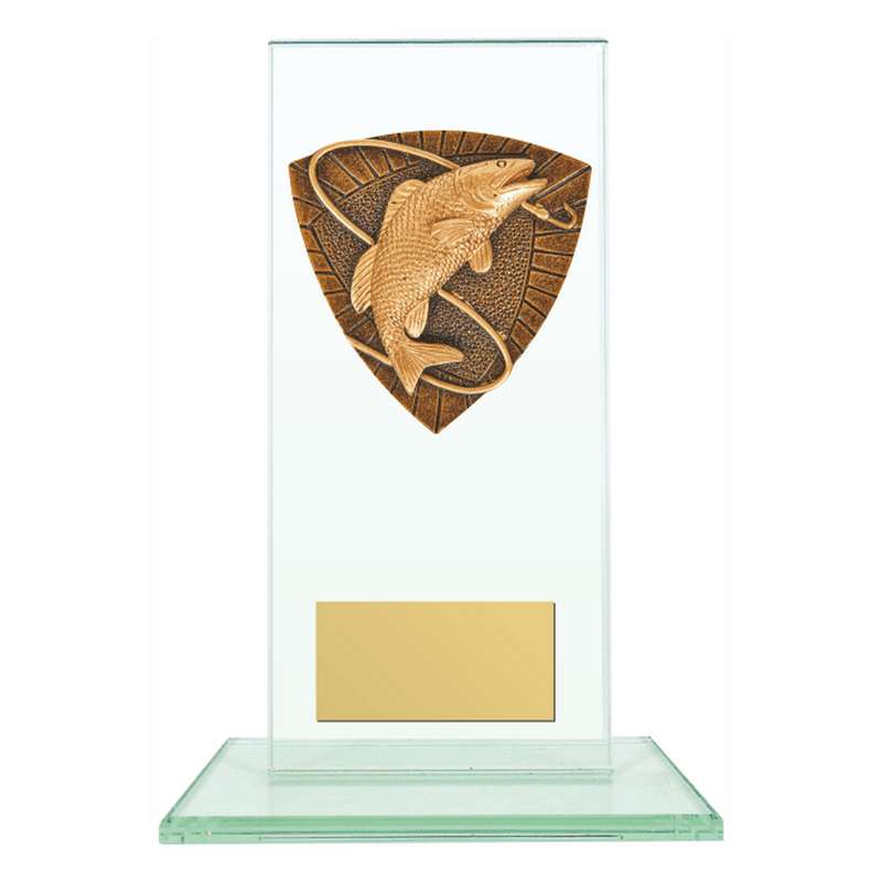 Jade Glass Stand with Resin Fishing Trim – Clear