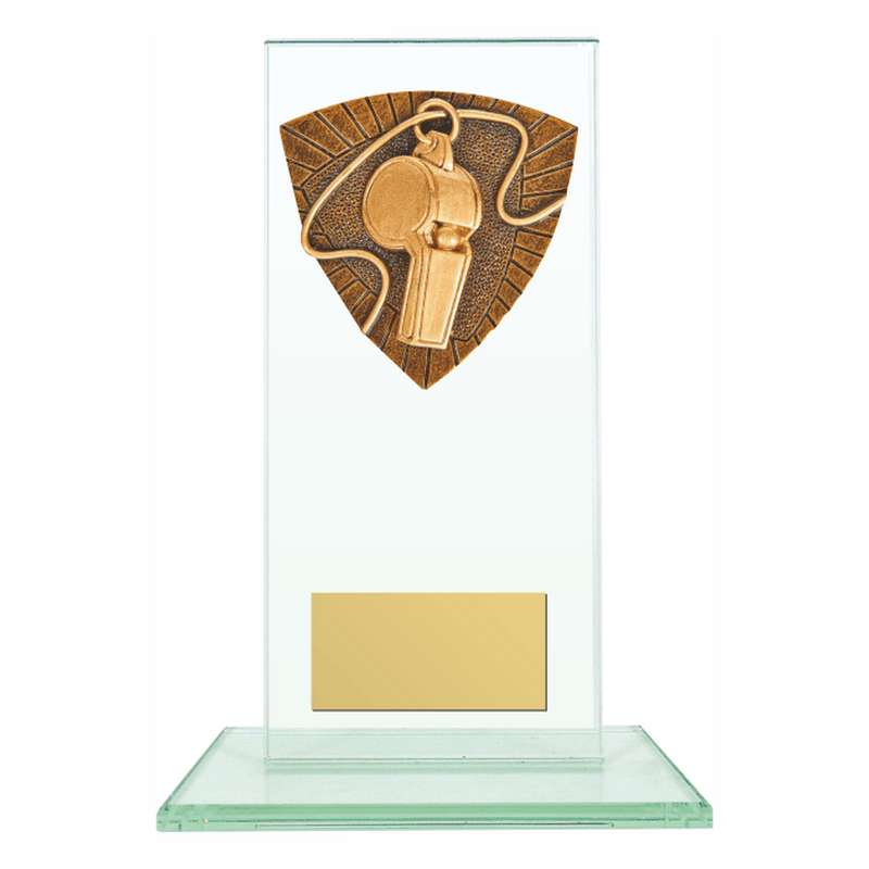 Jade Glass Stand with Resin Referee Trim – Clear