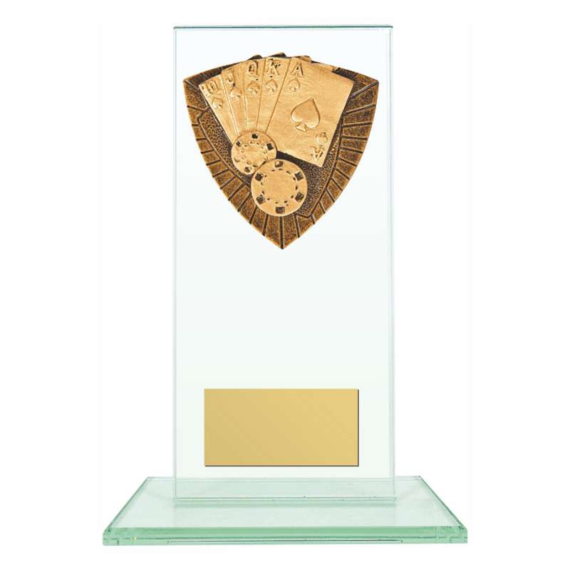 Jade Glass Stand with Resin Poker Trim – Clear