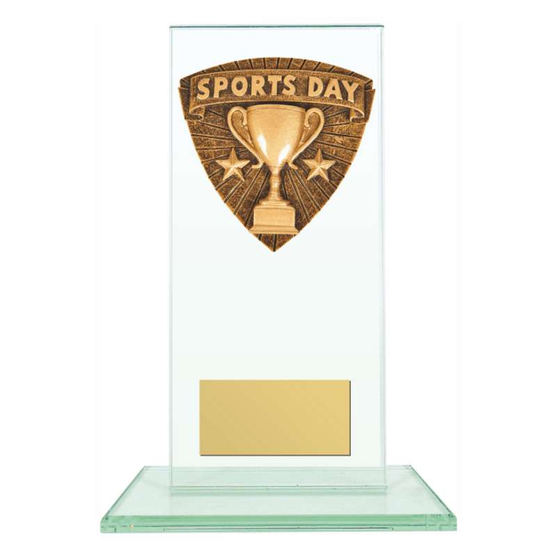 Jade Glass Stand with Resin Sports Day Trim – Clear