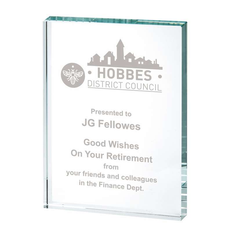 Crystal Block Award (In Presentation Case) – Clear