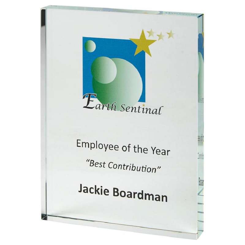 Crystal Block Award for Colour Printing (In Presentation Case) – Clear