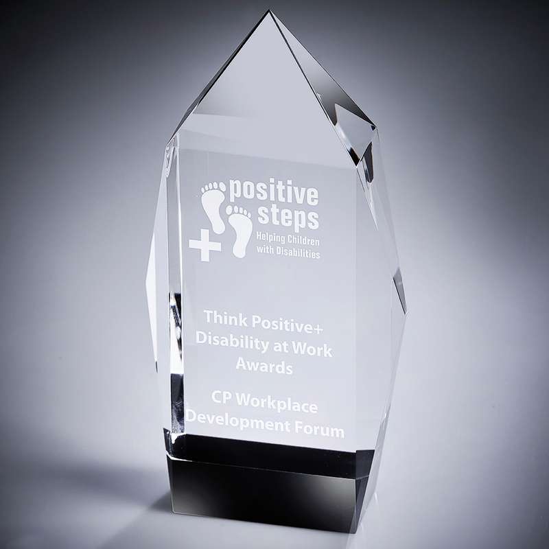 Clear Crystal Award with Black Base (In Presentation Case) – Clear