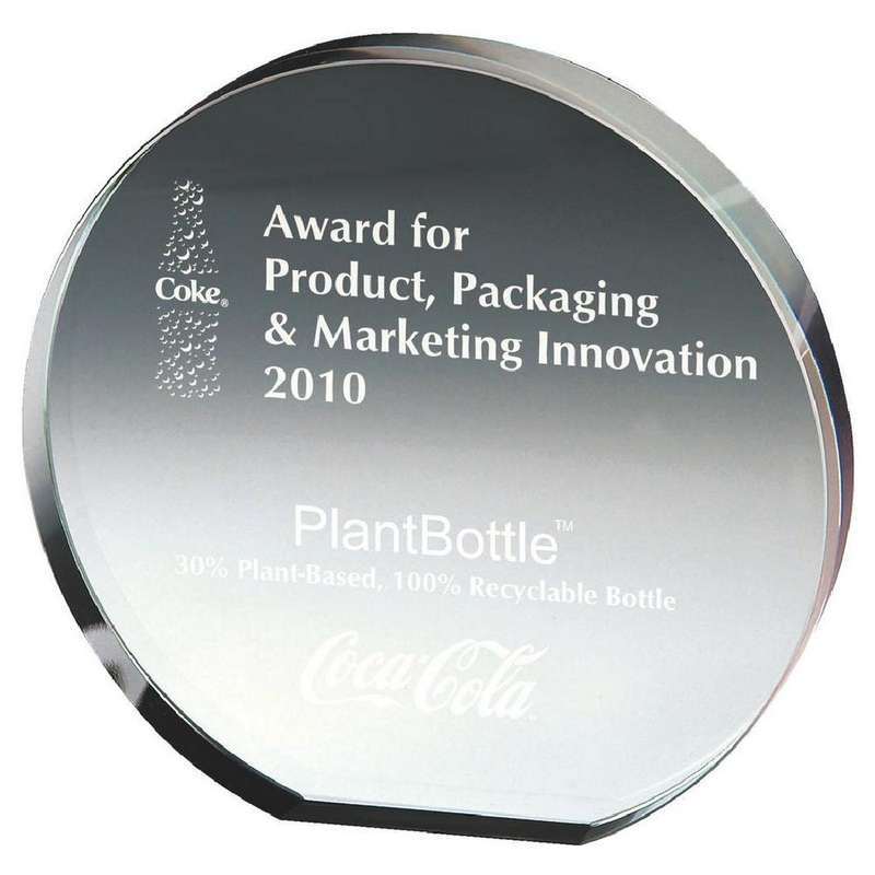 Free Standing Crystal Circle Corporate Award (In Presentation Case) – Clear