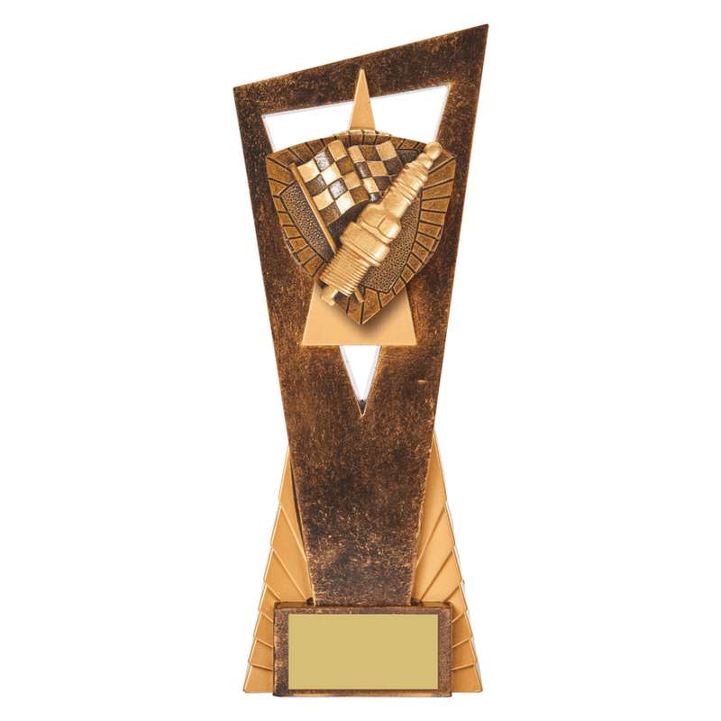 Antique Gold Edge Motor Sport Plug/Flag Award – Ant Gold