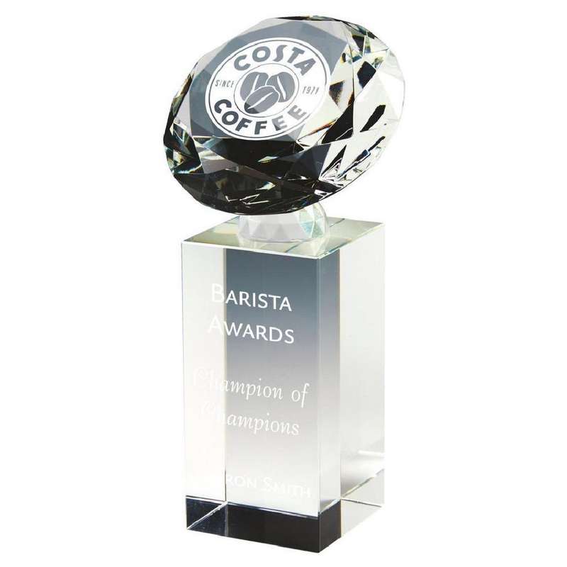 Crystal Diamond Column Award (In Presentation Case) – Clear
