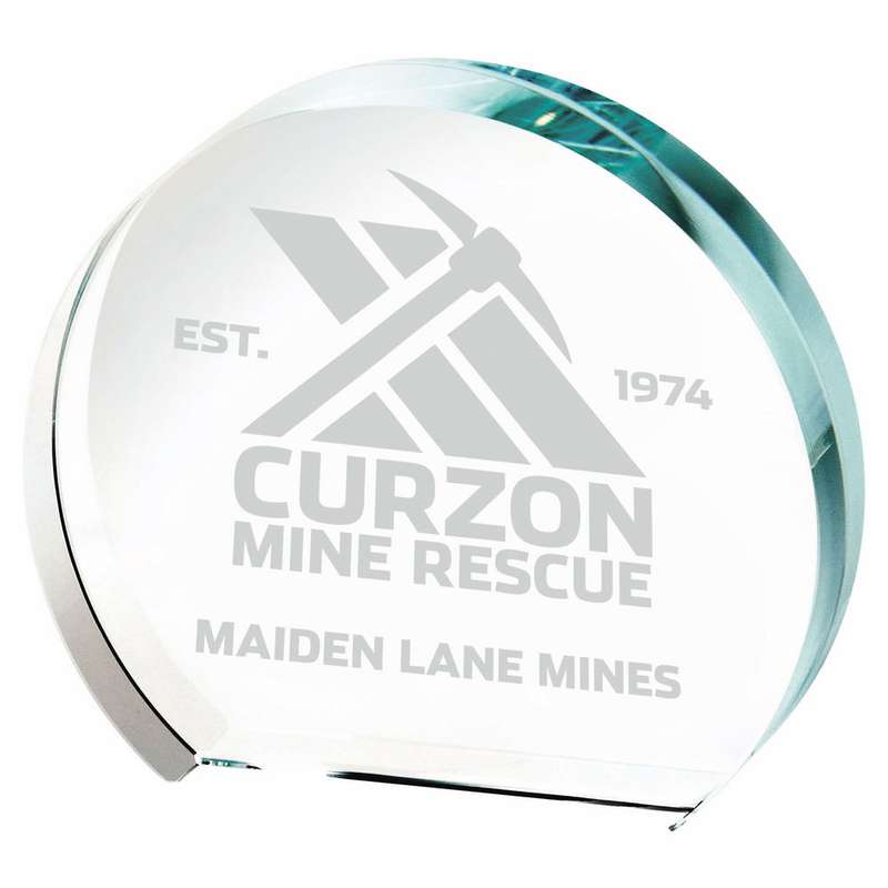 Clear Glass Circle Mini Award – Clear
