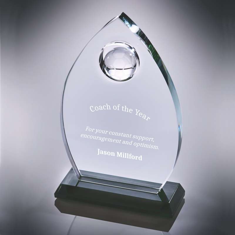 Football Crystal Stand – Clear